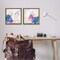 Stupell Industries Pink Blue Pop Abstract 2 pc Framed Floater Canvas Wall Art Set Design by June Erica Vess